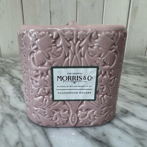 Morris & Co., Floral Ceramic Toothbrush Holder, Pink